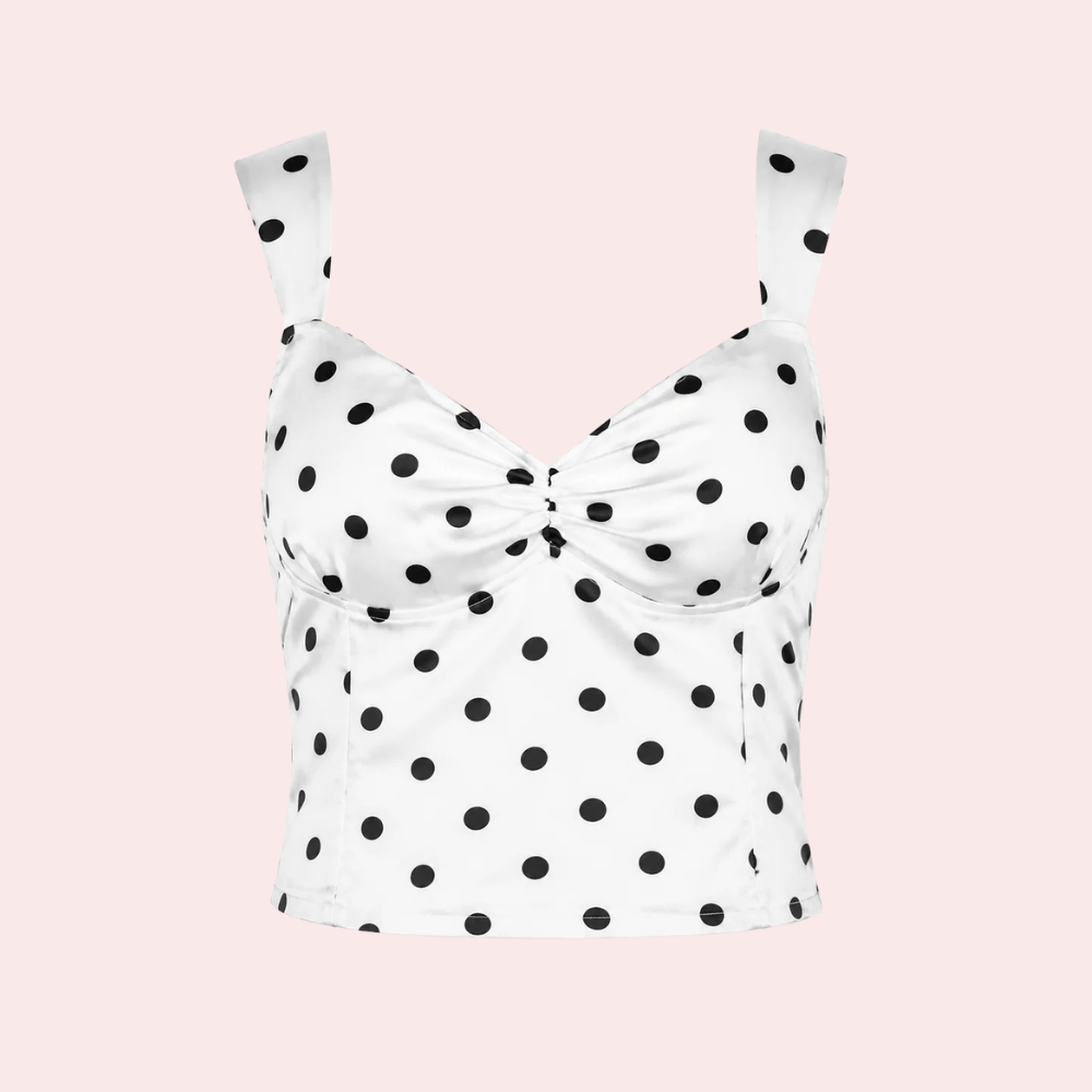 Top bustier fruncido